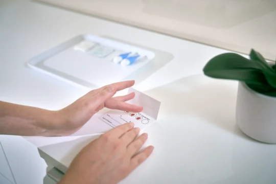 Client and therapist in one-to-one consultation