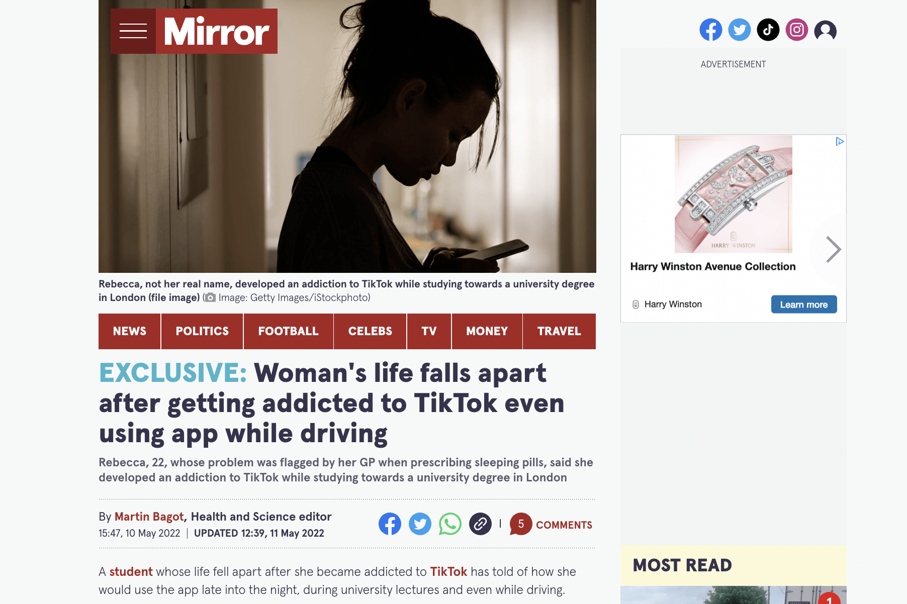 Jan Gerber on BBC 5 Live Radio discussing TikTok addiction